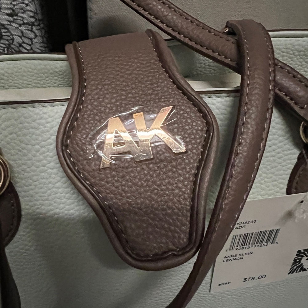 Anne Klein Jade and Brown Tote purse/Bag Set - Picture 2 of 16